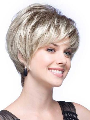 Silver Grey Wigs Short Wavy Short Synthetic High Quality Grey Hair Wigs For Sale