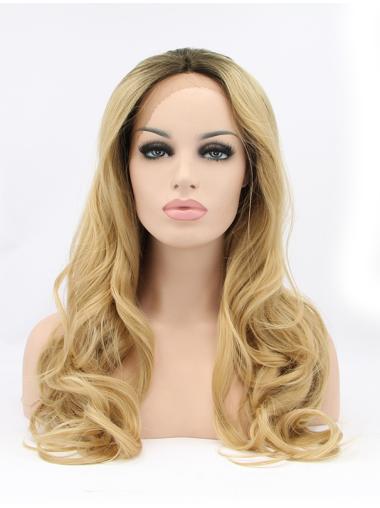 Long Curly Wig Top Synthetic 17 Inches Colorful Curly Lace Front Wigs