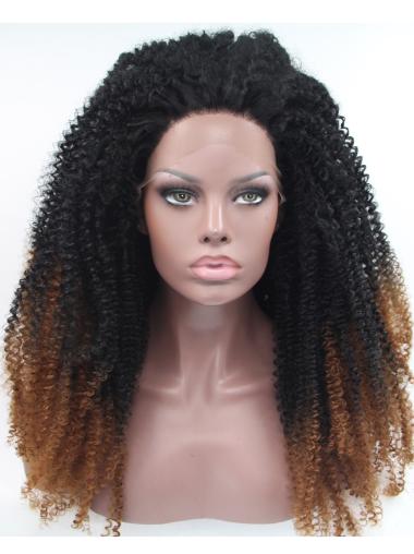 Long Hair Wigs Kinky Synthetic 20 Inches New Front Lace Wigs With Baby Hair