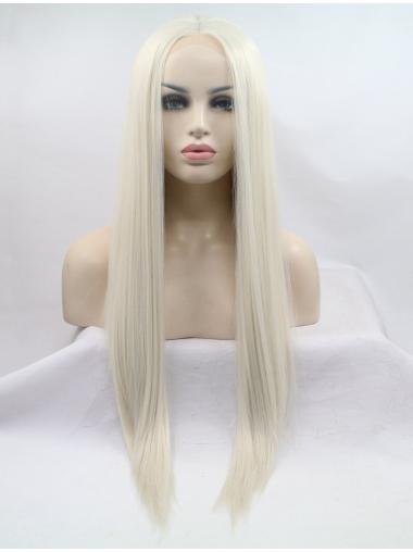 Long Straight Good Wig Without Bangs Long Fashionable Best Silk Top Lace Wigs
