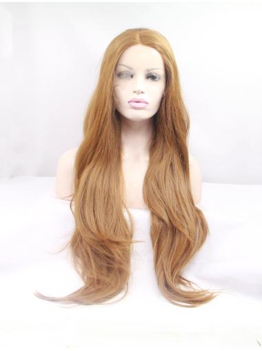 Long Wavy Wigs Layered Blonde Layered 32 Inches Affordable Best Synthetic Lace Wigs