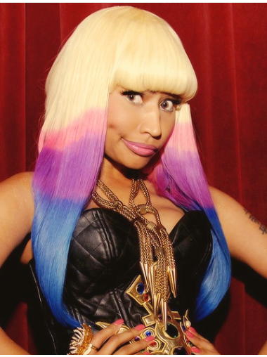 Long Straight Wigs What Celebrity Hair Stylest Has Wigs With Bangs Straight Synthetic Suitable Nicki Minaj