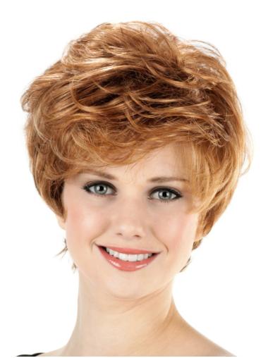 Short Wavy Wigs For Women Short Capless Wavy Copper Classic Good Looking Synthetic Wigs