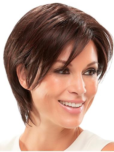 Short Layered Hair Wigs Layered Straight 8 Inches Sleek Lace Wigs On Sale Online