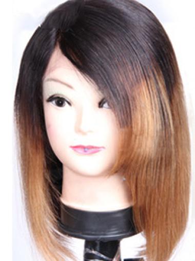 Human Hair Wigs Medium Length Wigs Exquisite 12 Inches Remy Human Hair Shoulder Length Wigs For Black Womans