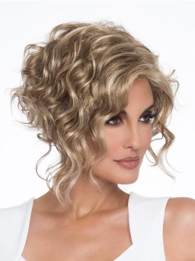 Short Curly Wig Online Cropped 6" Curly Capless Synthetic Blonde Classic Wigs