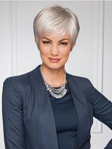 Wigs Buy Synthetic Wigs Straight Capless 8" Cropped Online Platinum Blonde Boycuts Synthetic Wigs