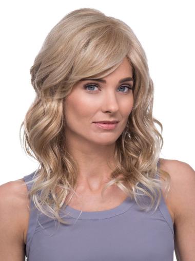 Wigs Long Hair Synthetic Synthetic Layered 14" Long Wavy Ombre/2 Tone Mono Wigs