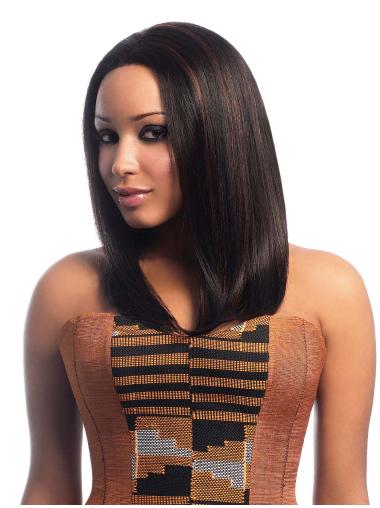 Long Remy Human Hair Wigs Brown Yaki Exquisite Natural Wigs African American