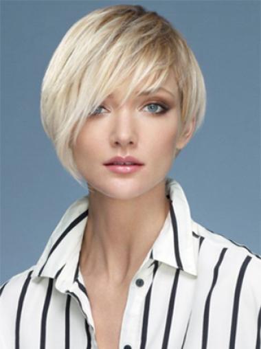 Short Straight Hair Wigs Boycuts Synthetic Fashionable Short Wigs