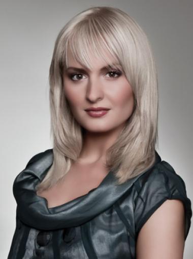 Grey Wigs 16 Inches Straight Style Wearing Wigs For Fashion