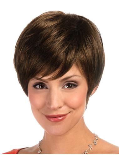 Layered Hair Wigs Discount 6 Inches Synthetic Straight Short Wig Lace Front