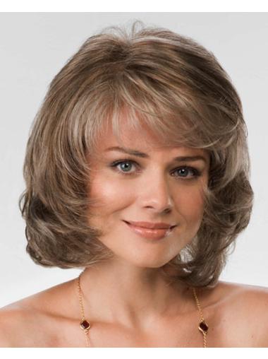 Wavy Synthetic Wigs Online Capless Wavy Chin Length Layered 10.5 Inches Synthetic Wigs