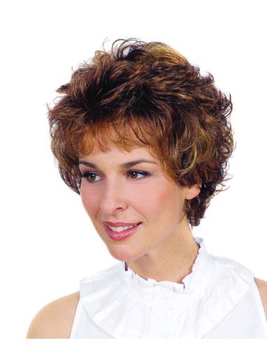 Short Curly Layered Wigs Great 8 Inches Capless Layered Synthetic Short Curly Wigs