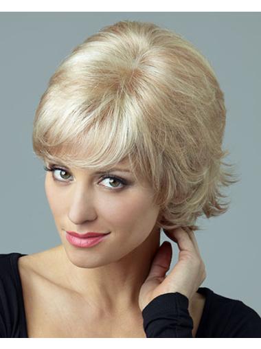 Short Curly Wigs For Women Popular Blonde Synthetic Lace Front Short Wigs