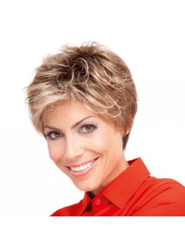 Short Curly Wig Natural Capless Blonde Very Short Wigs For Sale
