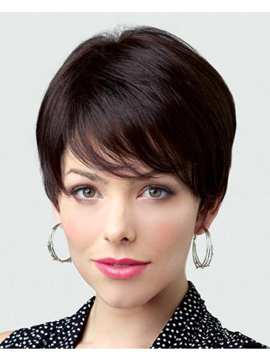 Synthetic Wig Good Cropped Brown Synthetic Online Beautiful Hair Wigs For Elderly