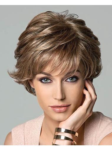 Short Wavy Wig Layered New 9.5 Inches Short Wigs For Womens