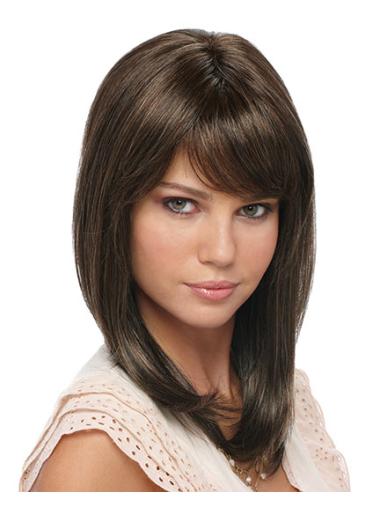 Synthetic Wigs Straight Durable 16 Inches Straight Full Lace Synthetic Wigs