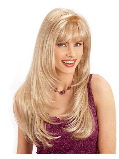 Long Wavy Hair Wigs Blonde Layered Long Ideal Synthetic Wigs For Sale