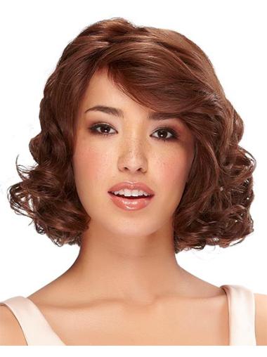 Human Hair Curly Wigs Auburn 100% Hand-Tied Exquisite Curly Hair Wig Human Hair