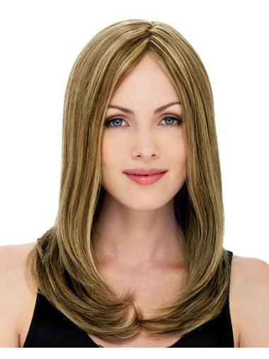 Human Hair Long Wigs Layered Flexibility Lace Front Human Blonde Wig
