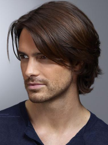 Short Hairstyle Wigs Human Hair Trendy 10 Inches Short Without Bangs Real Mens Wig