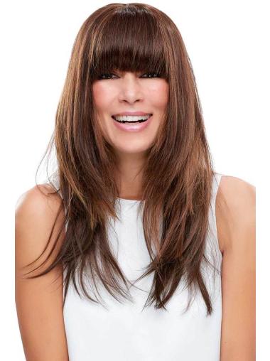 Straight Remy Human Hair 7.5"(As Picture) Auburn Fringe Topper From