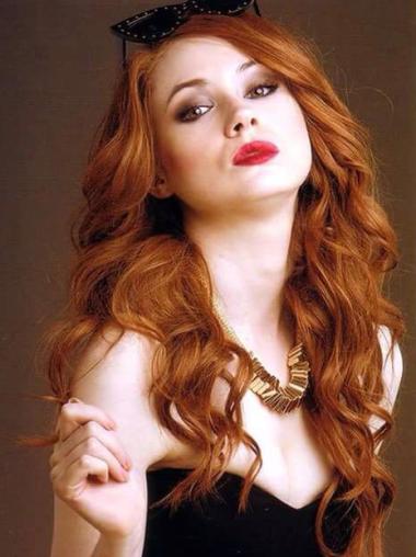 Long Human Hair Wig Remy And Real Hair Wigs Full Lace 20" High Quality Karen Gillan