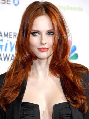 Long White Human Hair Wig Looking For Human Hair Full Lace Copper 22" Sassy Alyssa Campanella Wigs