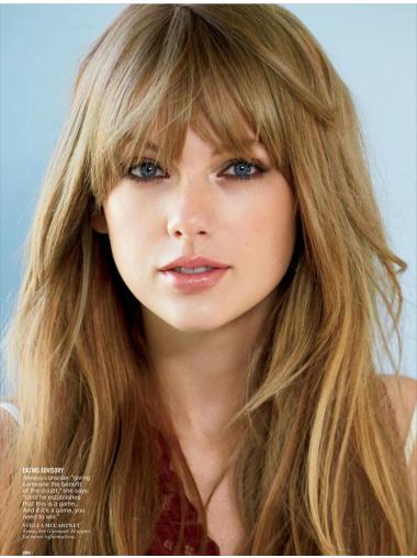 Human Hair Long Wigs With Bangs Capless Long Remy Human Hair Incredible Taylor Swift Inspired Wigs