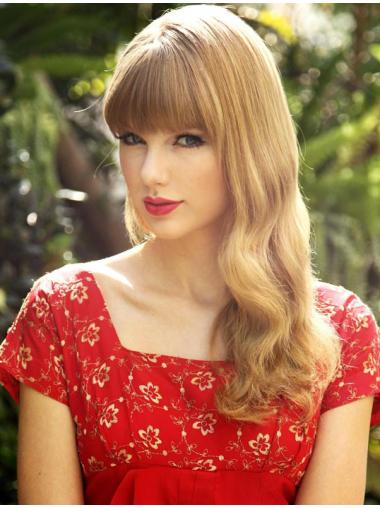 Long Wavy Best Wigs Blonde Wavy 18 Inches Affordable Taylor Swift Best Celebrity Wigs