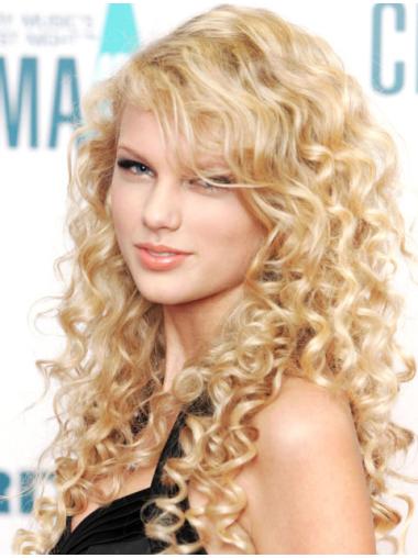 Long Brown Human Hair Wigs 100% Hand-Tied Long Remy Human Hair Flexibility Curly Hair Taylor Swift Wig