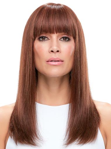 Long White Human Hair Wig 100% Hand-Tied Auburn Online Women'S Wigs Real Hair