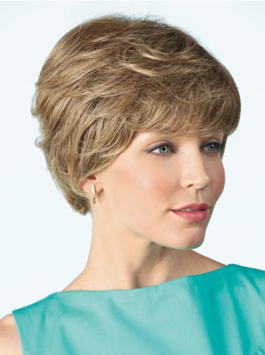 Short Human Hair Wigs 100% Hand-Tied Blonde Soft Remy Wigs For Sale