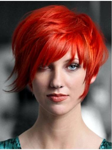 Short Straight Wig Capless Red Exquisite Best Synthetic Short Wigs