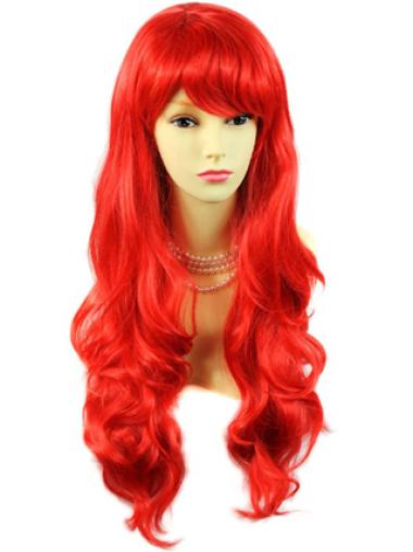 Long Brown Wig Human Hair Capless With Bangs 24" Affordable Real Wigs