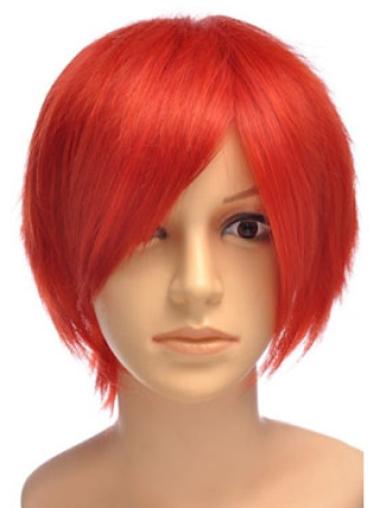 Short Straight Wigs Straight Synthetic Ideal Lace Front Wigs Red Hair