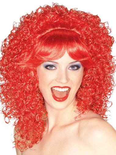 Medium Length Kinky Wigs Shoulder Length Kinky With Bangs Red Medium Length Hair Wigs
