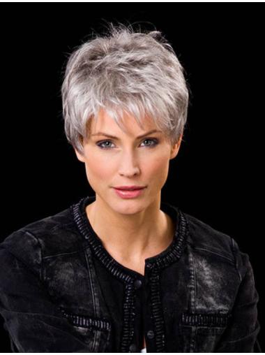100 Human Hair Wigs Short Pixie Wigs 100% Hand-Tied Wavy Ideal Wigs Made With Real Hair