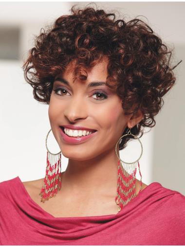 Curly Wigs Human Hair Fashionable Remy Human Hair Chin Length Proressional Wigs For Black Women