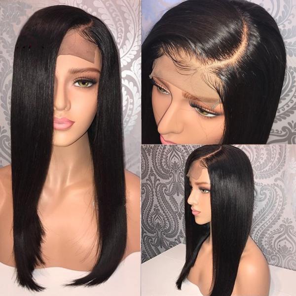 Wigs Pre Plucked Hairline With Baby Hair Straight Brazilian Remy Hair Wigs For Black Women