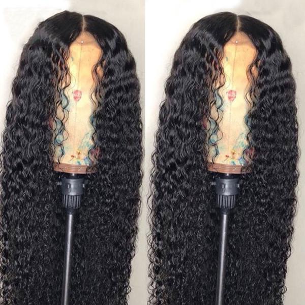 Human Hair Wigs For Black Women Pre Plucked Curly Lace Wigs