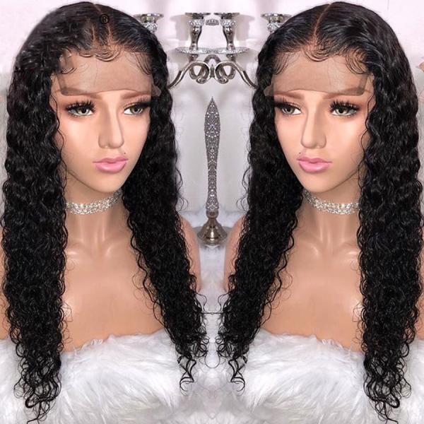 Curly Wigs Brazilian Remy Hair Lace Wig With Baby Hair Natural Color