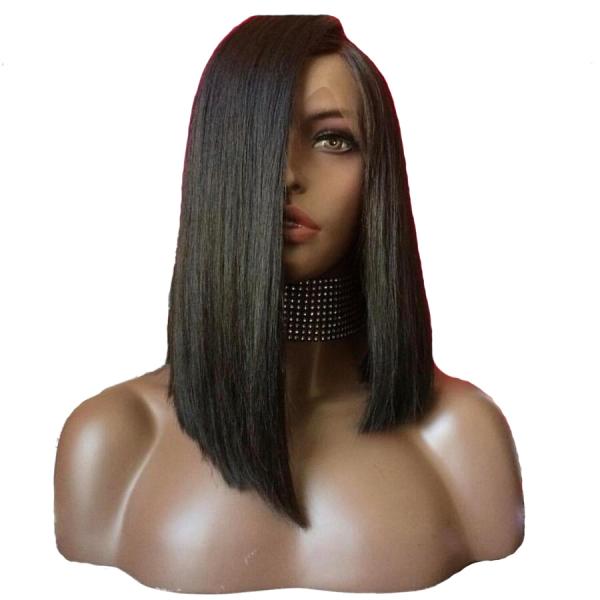 Bob Wigs Lace Front Brazilian Remy Hair Straight Short Wigs With Baby Hair
