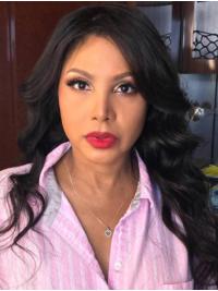 Human Hair Wigs Wet And Wavy Wigs Suitable Without Bangs Wavy Black Long Toni Braxton Wigs
