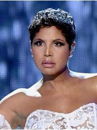 Short Wigs Human Hair Cropped Exquisite Curly Lace Front 6" Remy Human Hair Toni Braxton Wigs