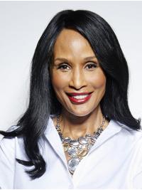 Long Hair Lace Wigs Long New Straight Lace Front 16" Synthetic Beverly Johnson Wigs
