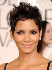 Wigs Buy Synthetic Wigs Synthetic Lace Front Boycuts Cropped 6" Black New Halle Berry Wigs