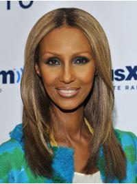 Lace Straight Wigs Love Synthetic Full Lace Without Bangs Shoulder Length 14" Blonde Hairstyles Iman Wigs